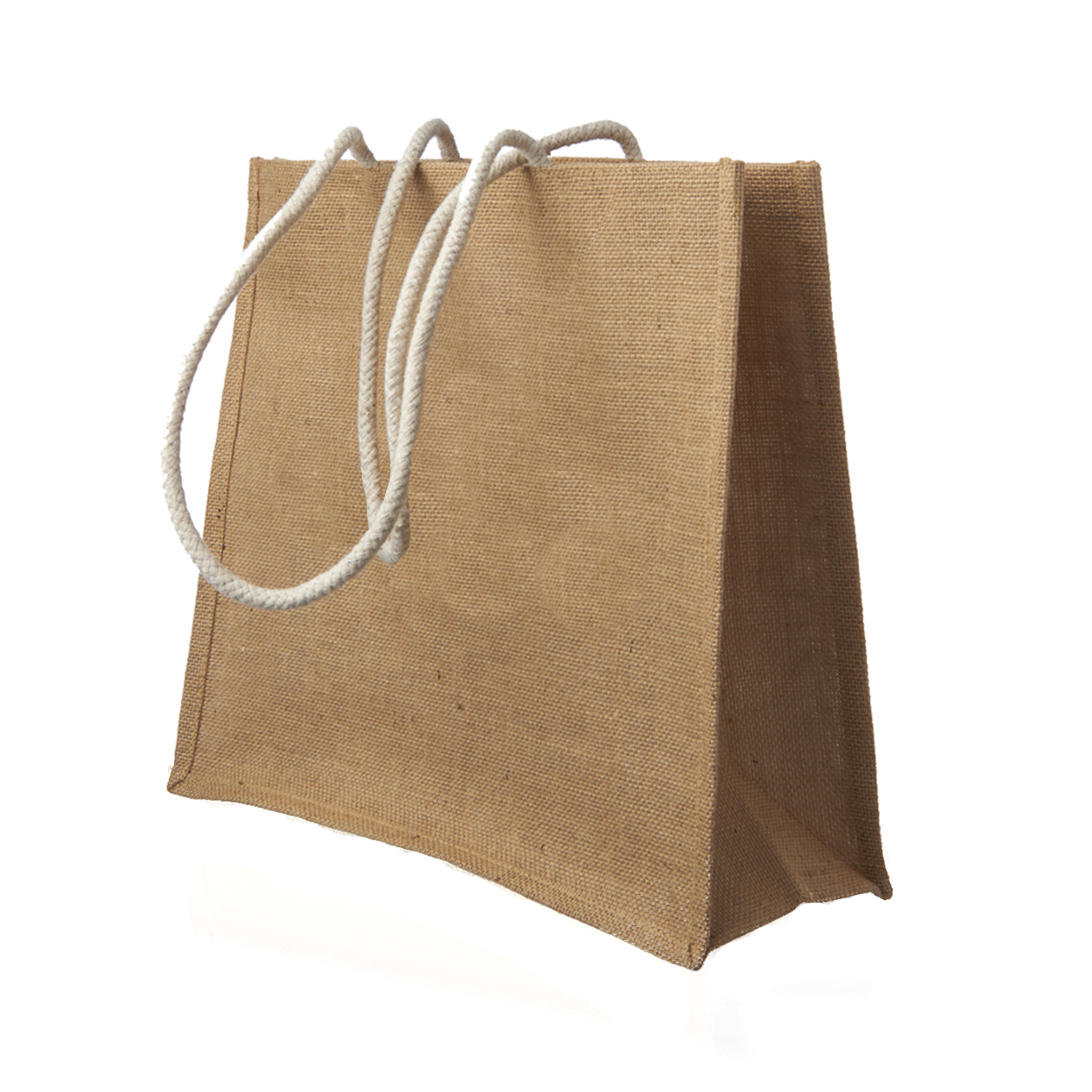 Jute Tote Bag with Rope Handle, custom tote bag with logo imprint 3