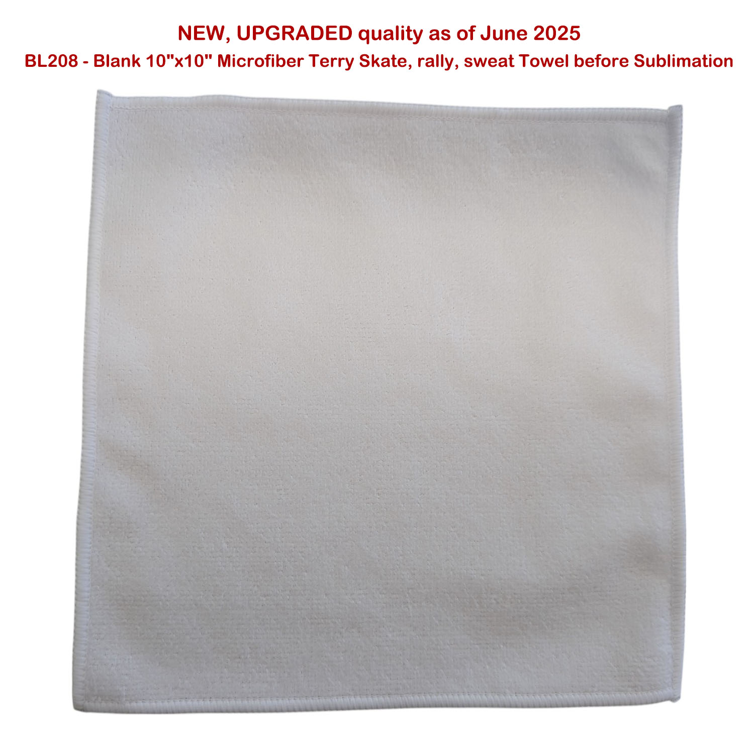 White Microfiber Dri-Lite Terry Skate, Cooling, Rally Towel, 10x10, Sublimated Full color Logos 5