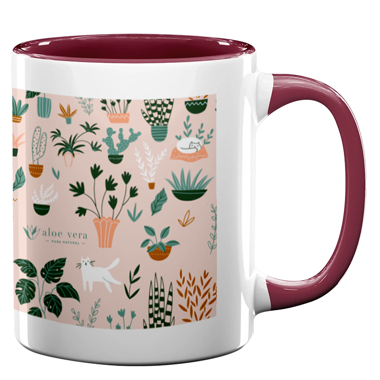 11oz Full Color Colored Handle Mug 6