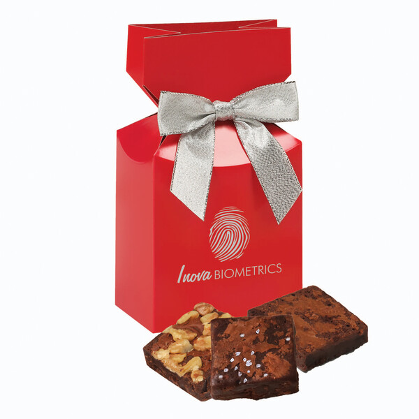 Gourmet Brownies in Red Premium Delights Gift Box 2