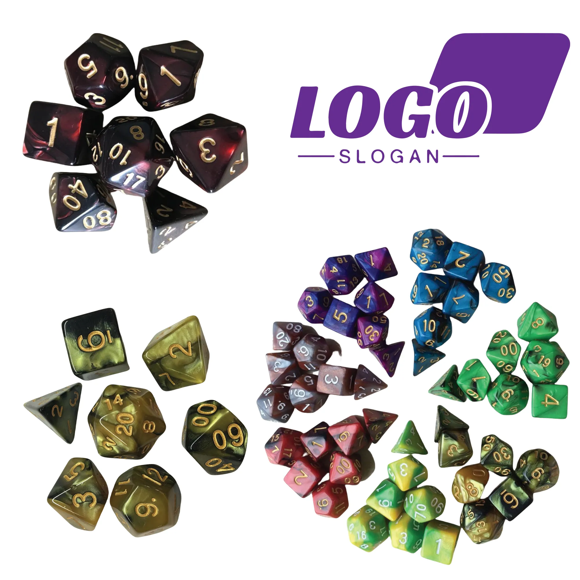 Colors Polyhedral Dice Set 2