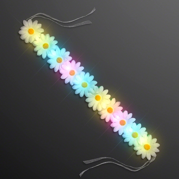 Light Up Daisy Chain (Combo Headband, Belt & Sash) 4