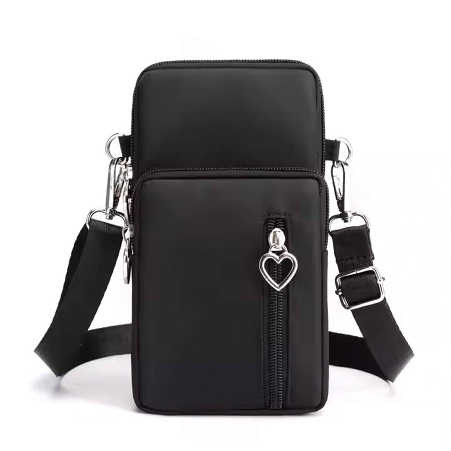 Mini Nylon Crossbody Phone Bag w/ Earbud Port 6