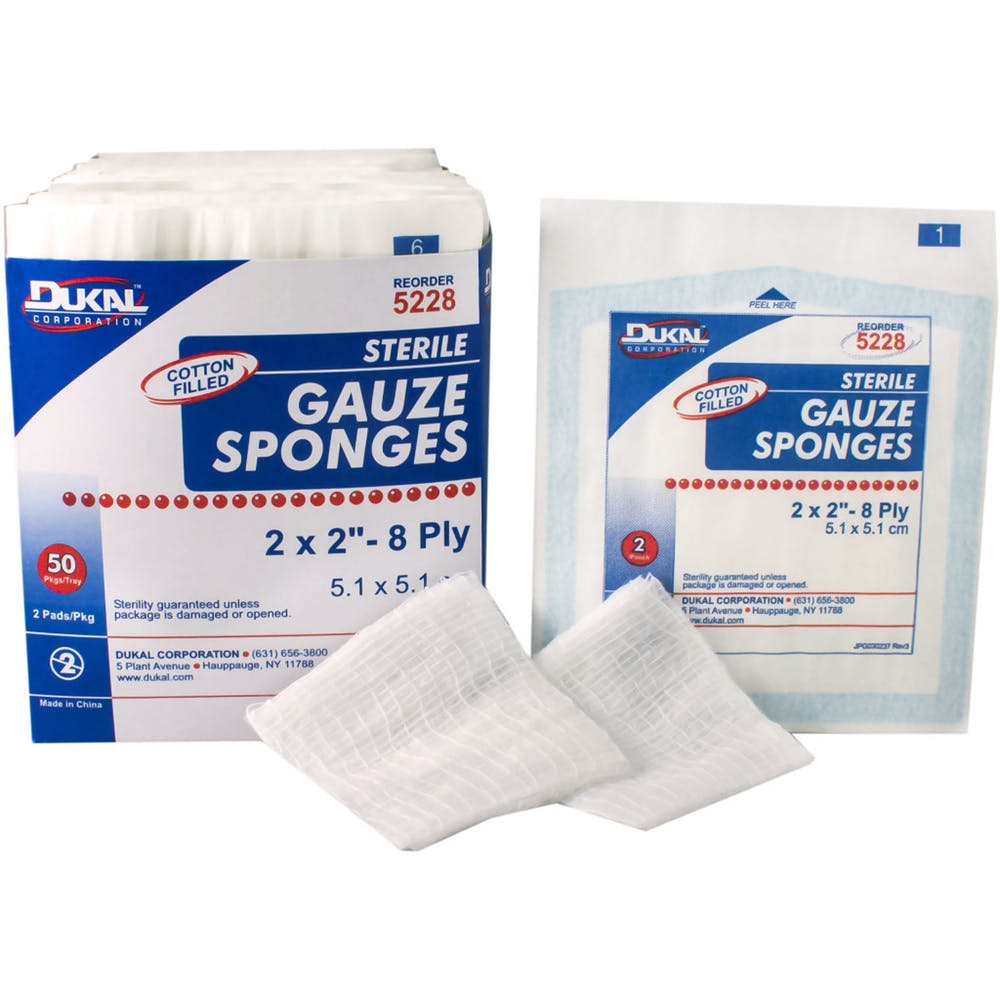 Type VII Gauze Sponges - 8 Ply X-Ray Detectable 1