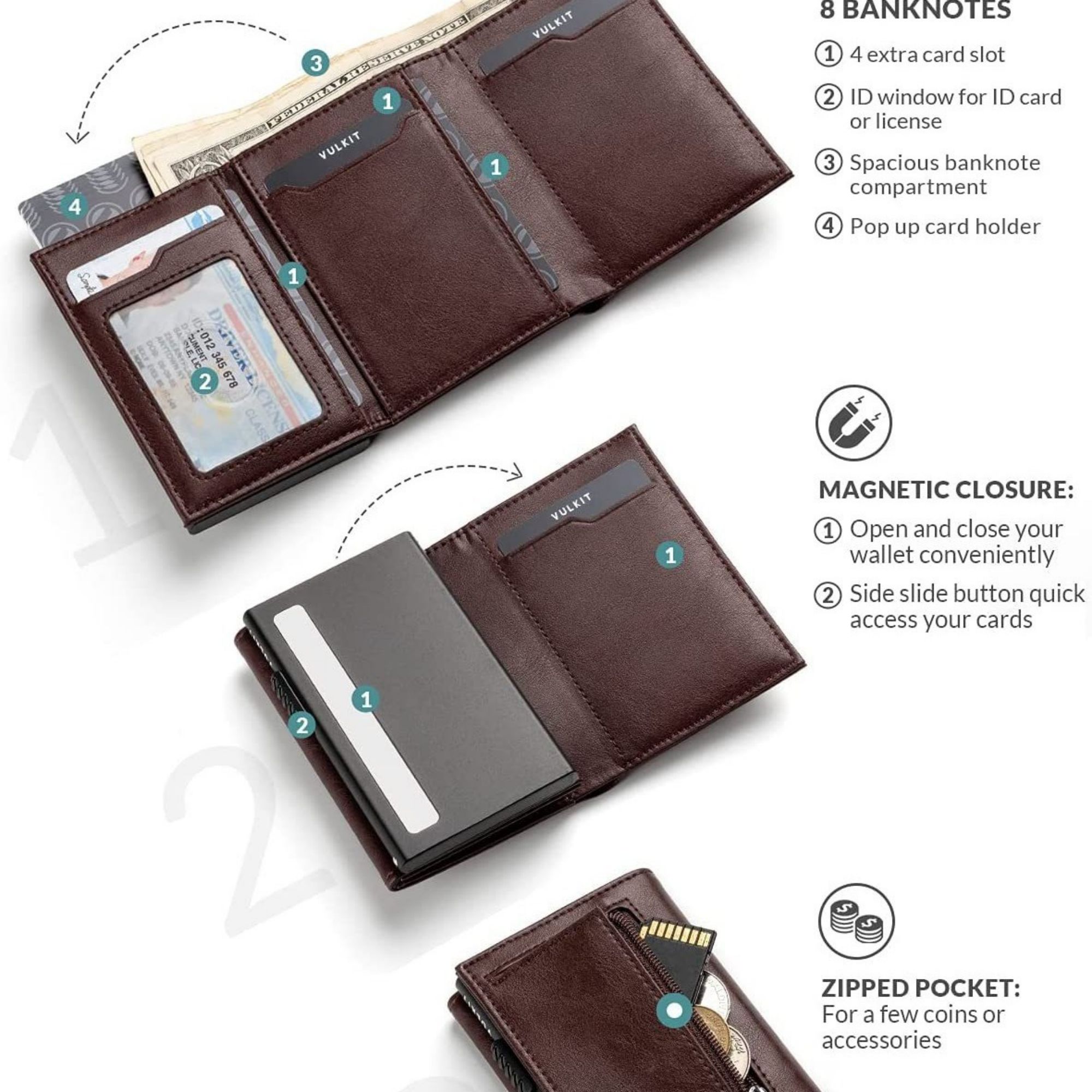 Card Holder Wallet With Coin Pocket 4