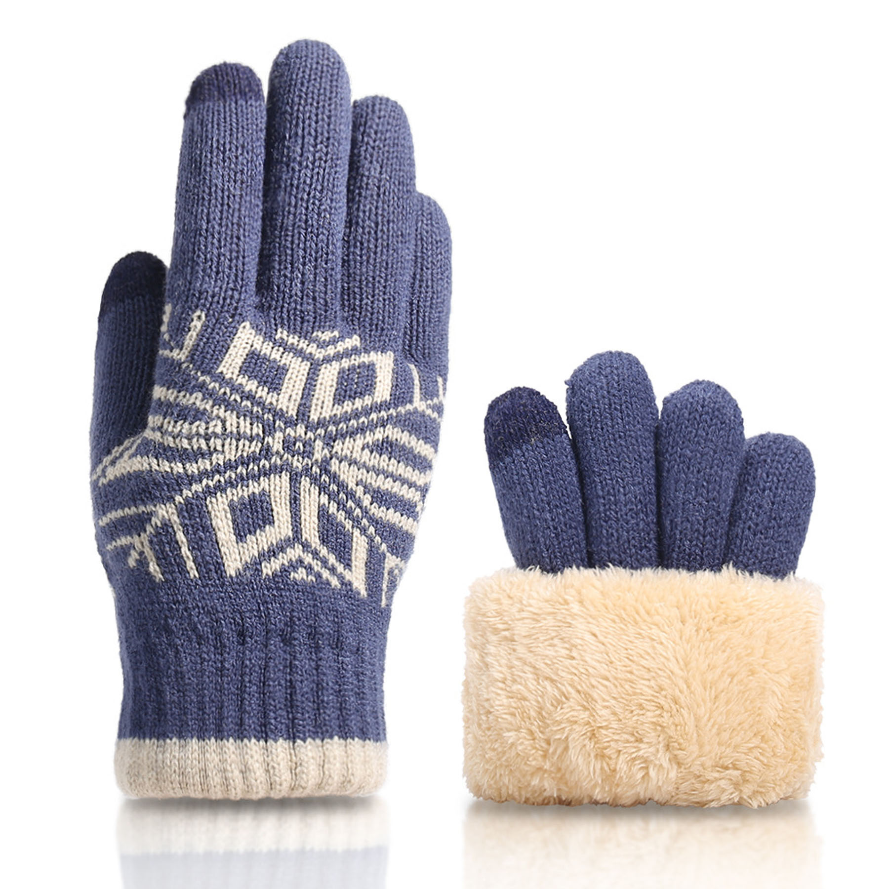 Christmas Double-Layer Touchscreen Gloves 7