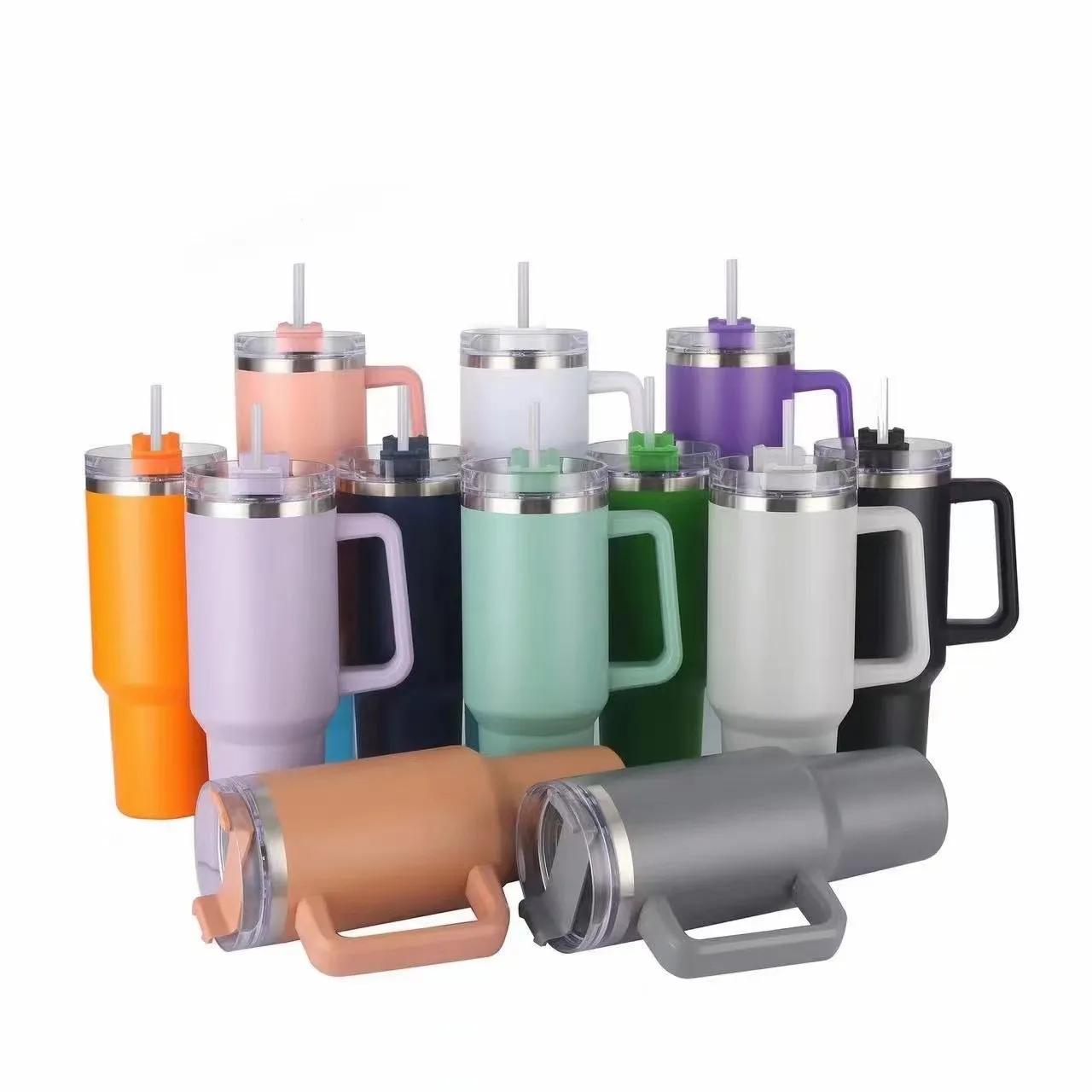 40 Oz Insulated Stainless Steel Cup With Straw 3