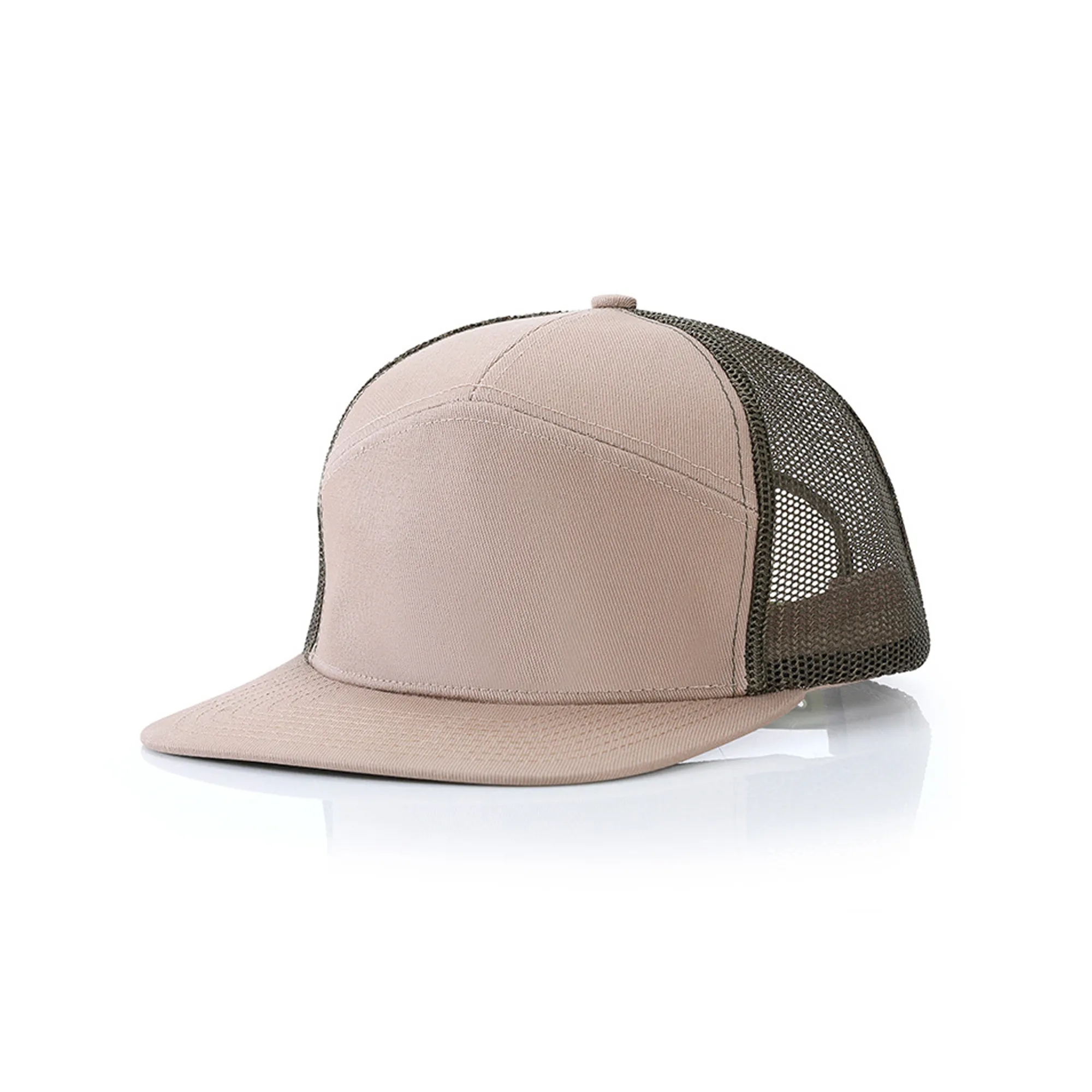 Flat Brim Mesh Breathable Baseball Cap MOQ 10PCS 2