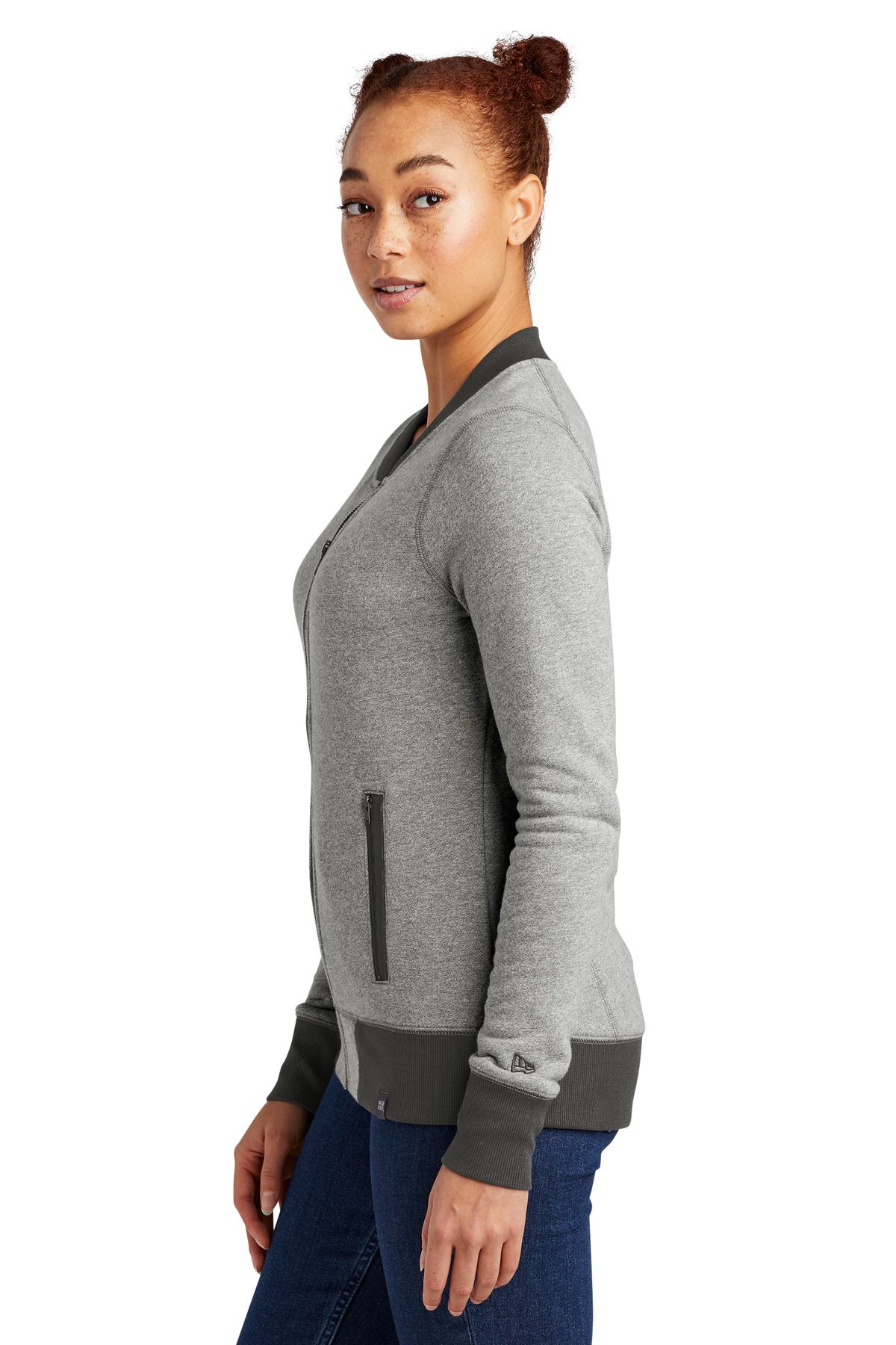 New Era Women's French Terry Baseball Full-Zip. LNEA503 18