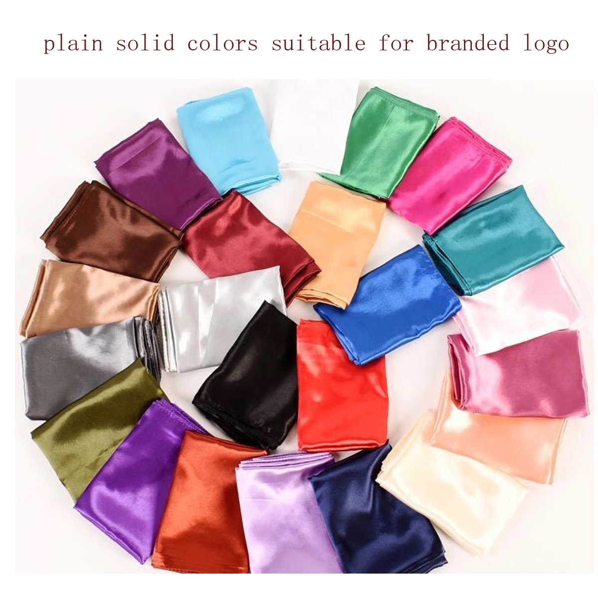 Satin Pocket Square Wedding Party Solid Handkerchief 2