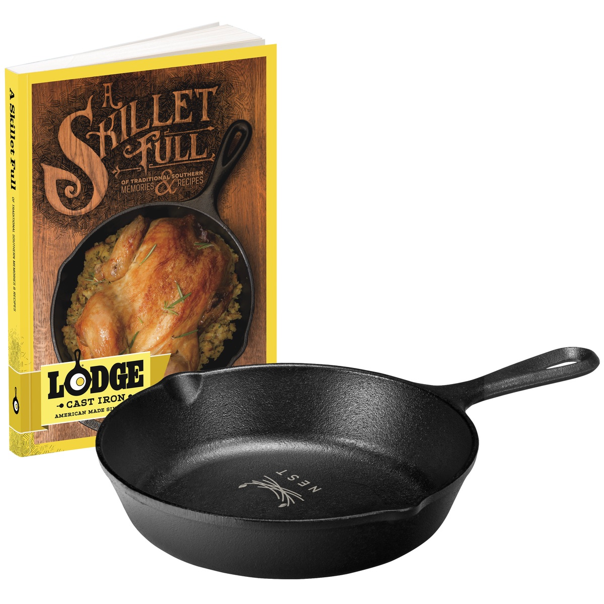 Lodge® 8" Cast Iron/Skillet Full Cookbook Gift Set 6
