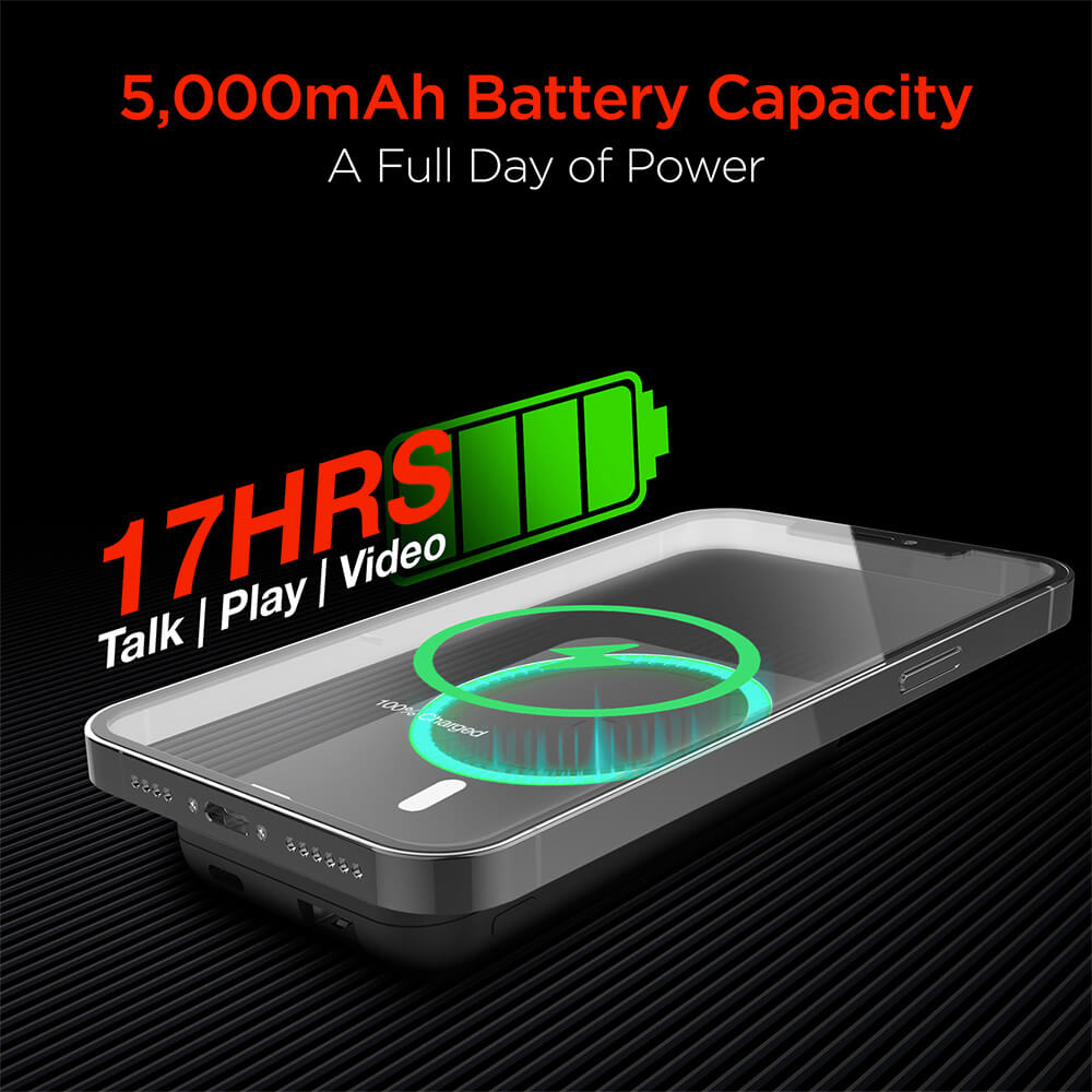 HyperGear 5000mAh Magnetic Wireless Power Bank for iPhone 12+ Series 9