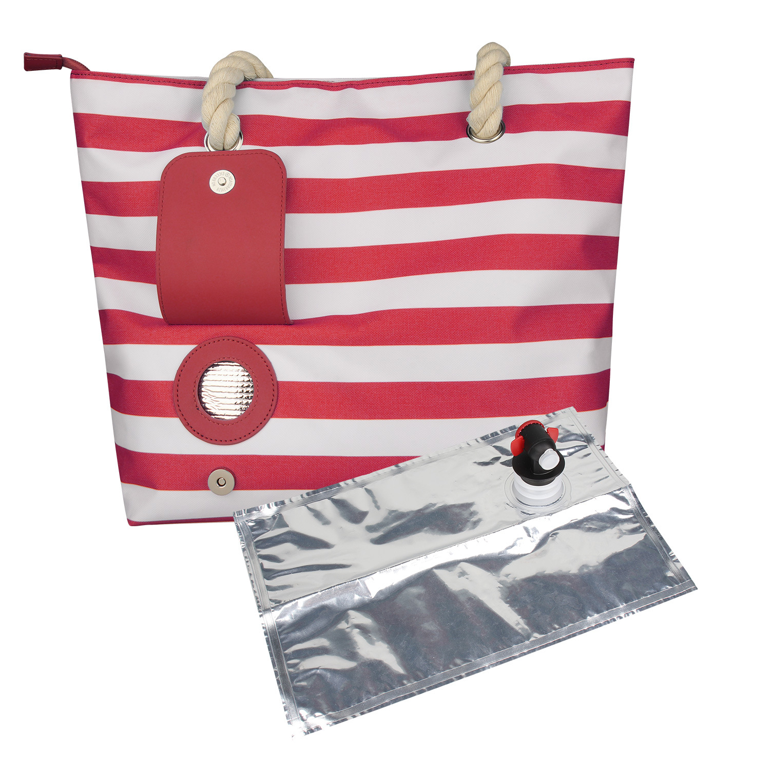 Beach Wine Leakproof Cooler Tote Bag 8