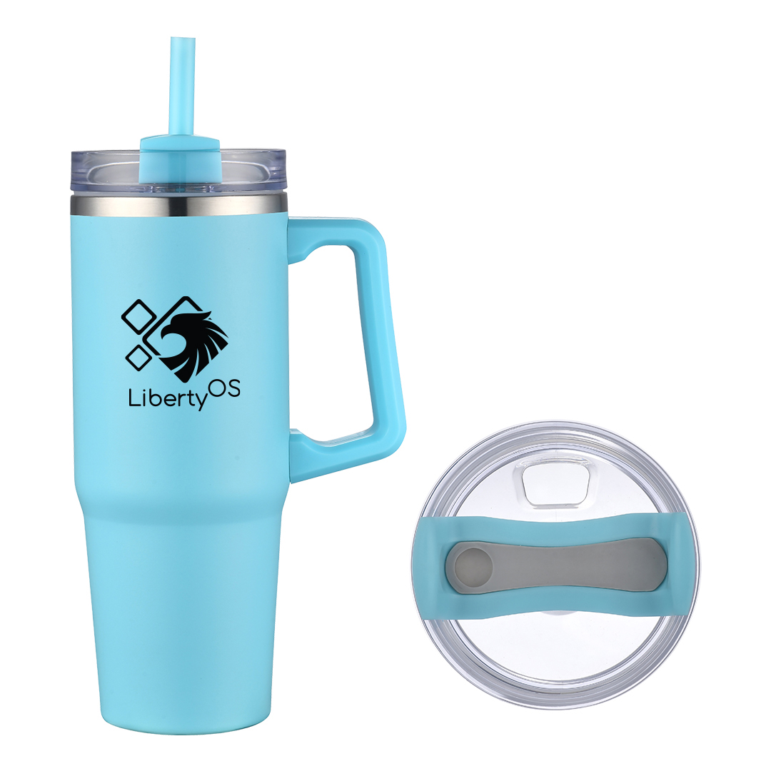 ArticFire 30oz Double-Wall Stainless Steel Tumbler with Handle and Straw 19