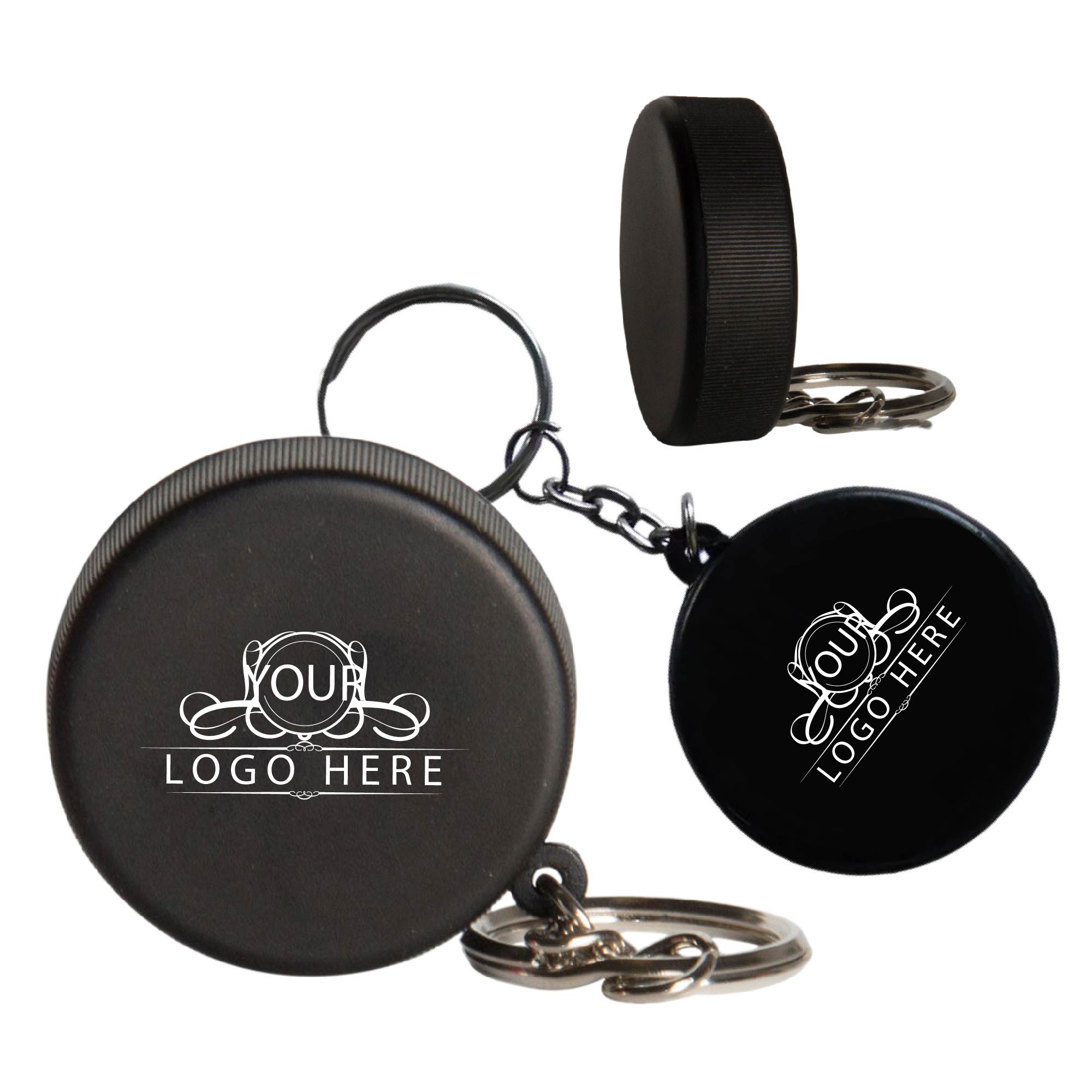 Hockey Puck Key Chain Stress Reliever Squeeze Toy 2