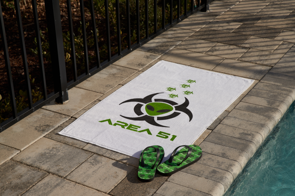 MaxxColor White Junior Beach Towel 24" x 42"