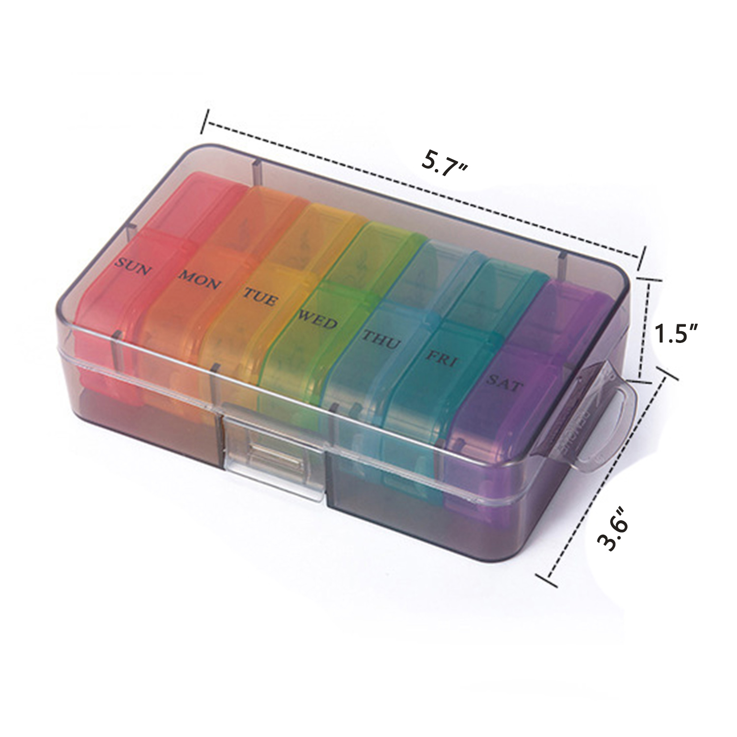 BPA Free Weekly Travel Pill Box Organizer 2