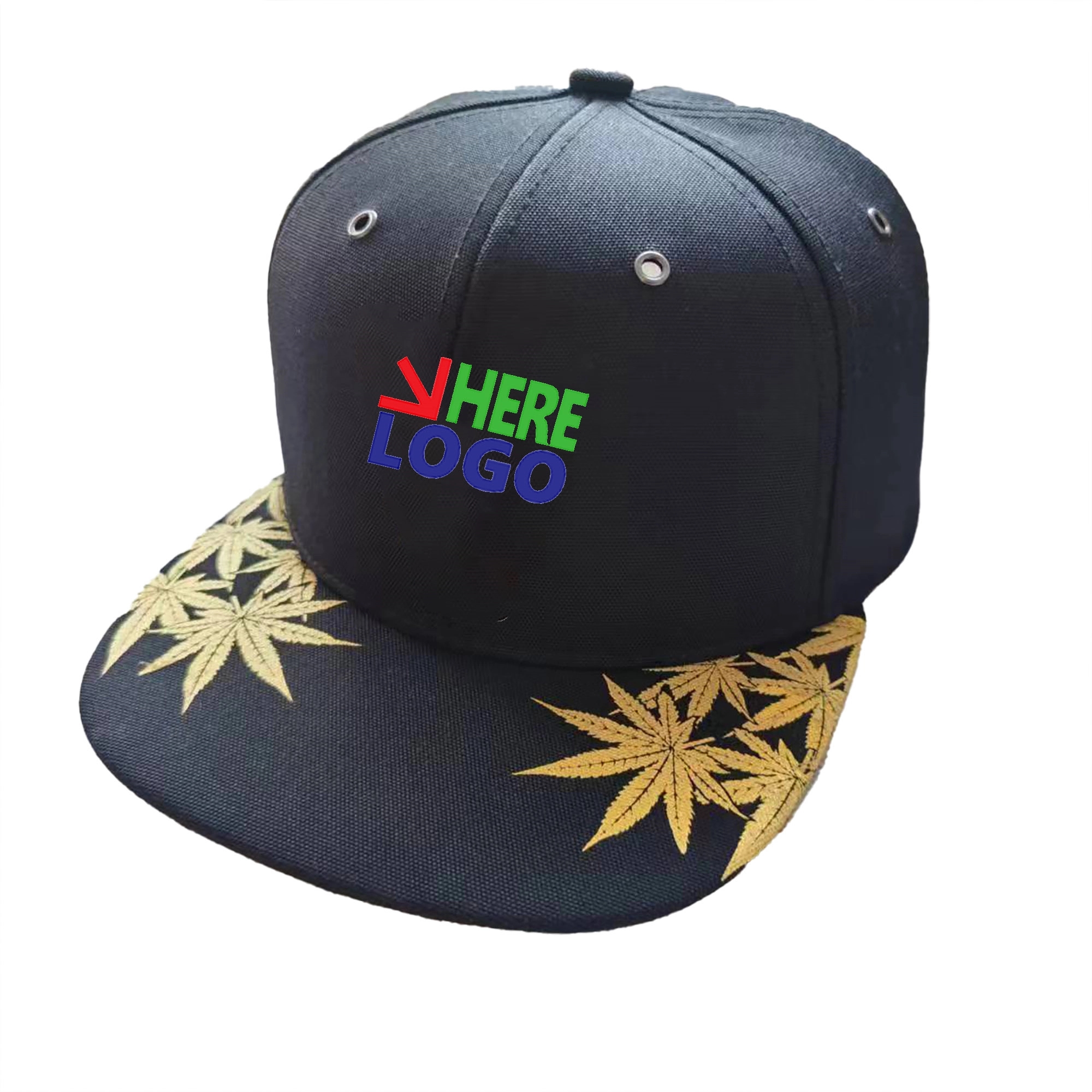 Embroidery Flat Bill Snap Back Cap 2