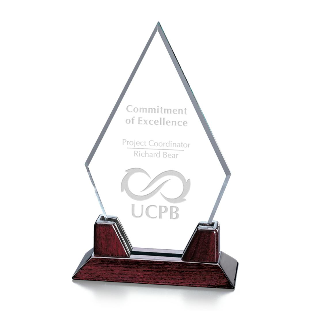 Sunrise Award - Starfire/Rosewood 8¾" 1