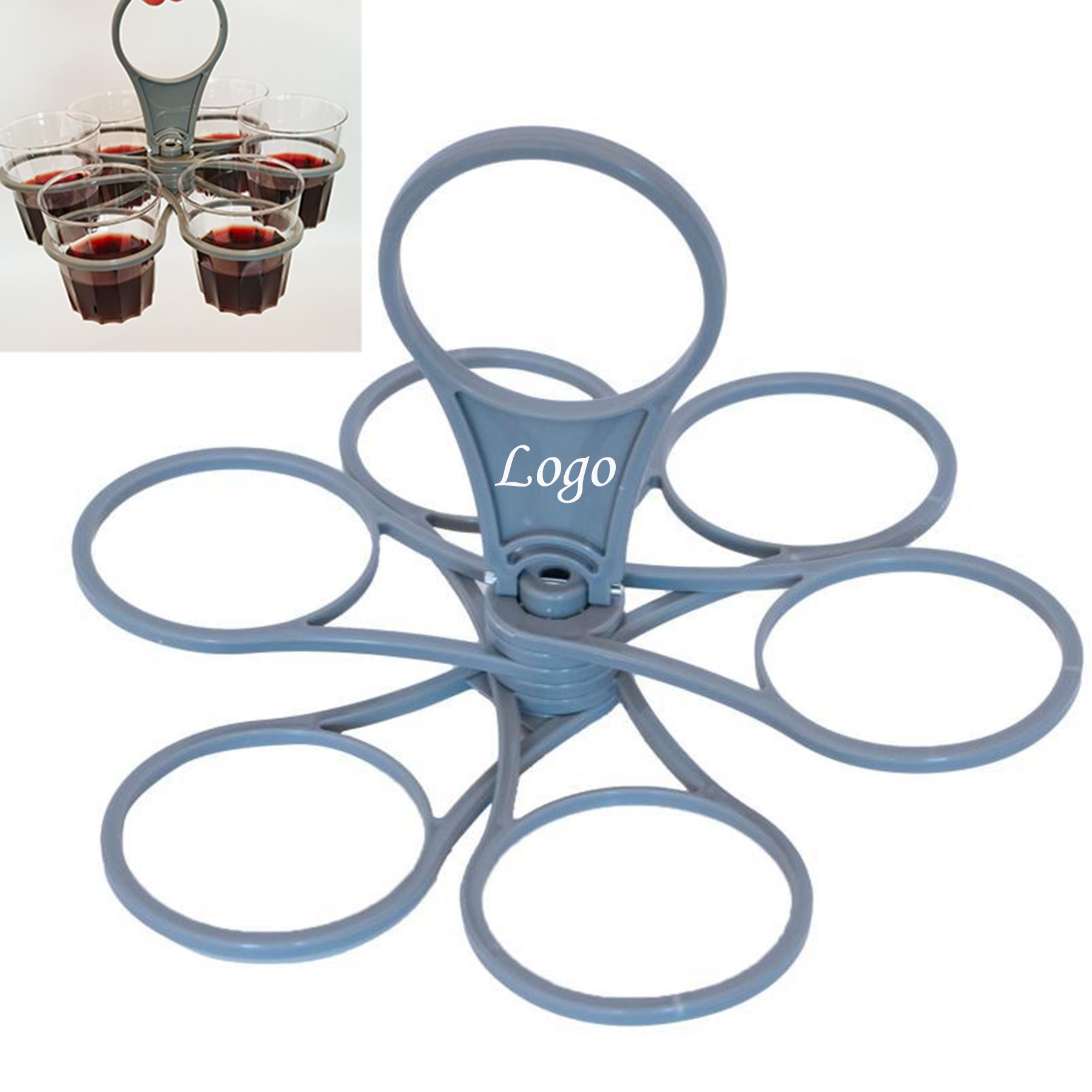 Foldable Rotating Party Wine Glass Holder