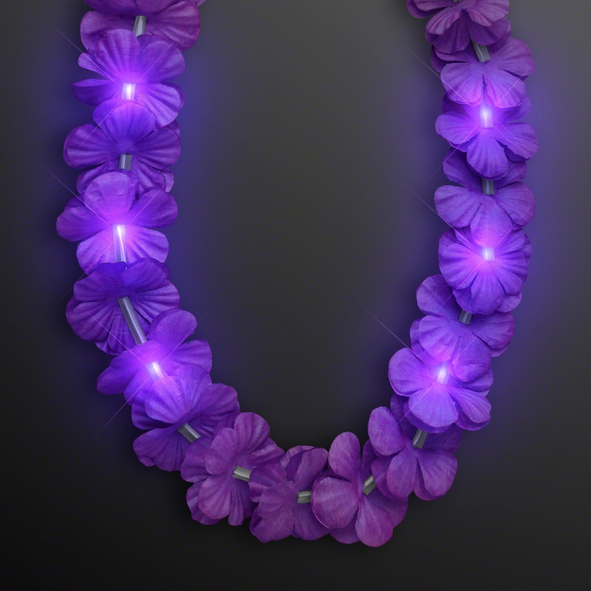 LED Hawaiian Flower Lei Party Necklaces 9