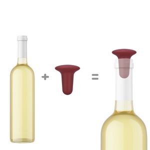 Elegant Oval Panel Nail Shaped Silicone Wine Stopper Cork 19