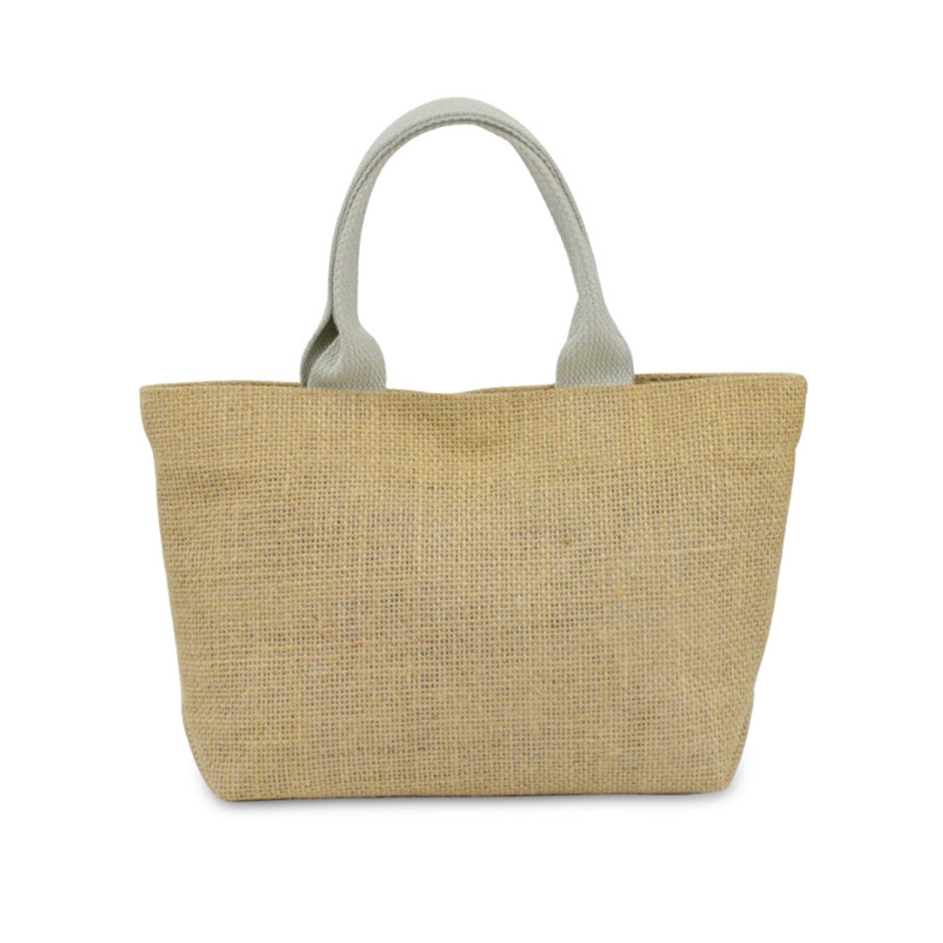 Natural Linen Reusable Grocery Shopping Bag, custom tote bag with logo imprint 4
