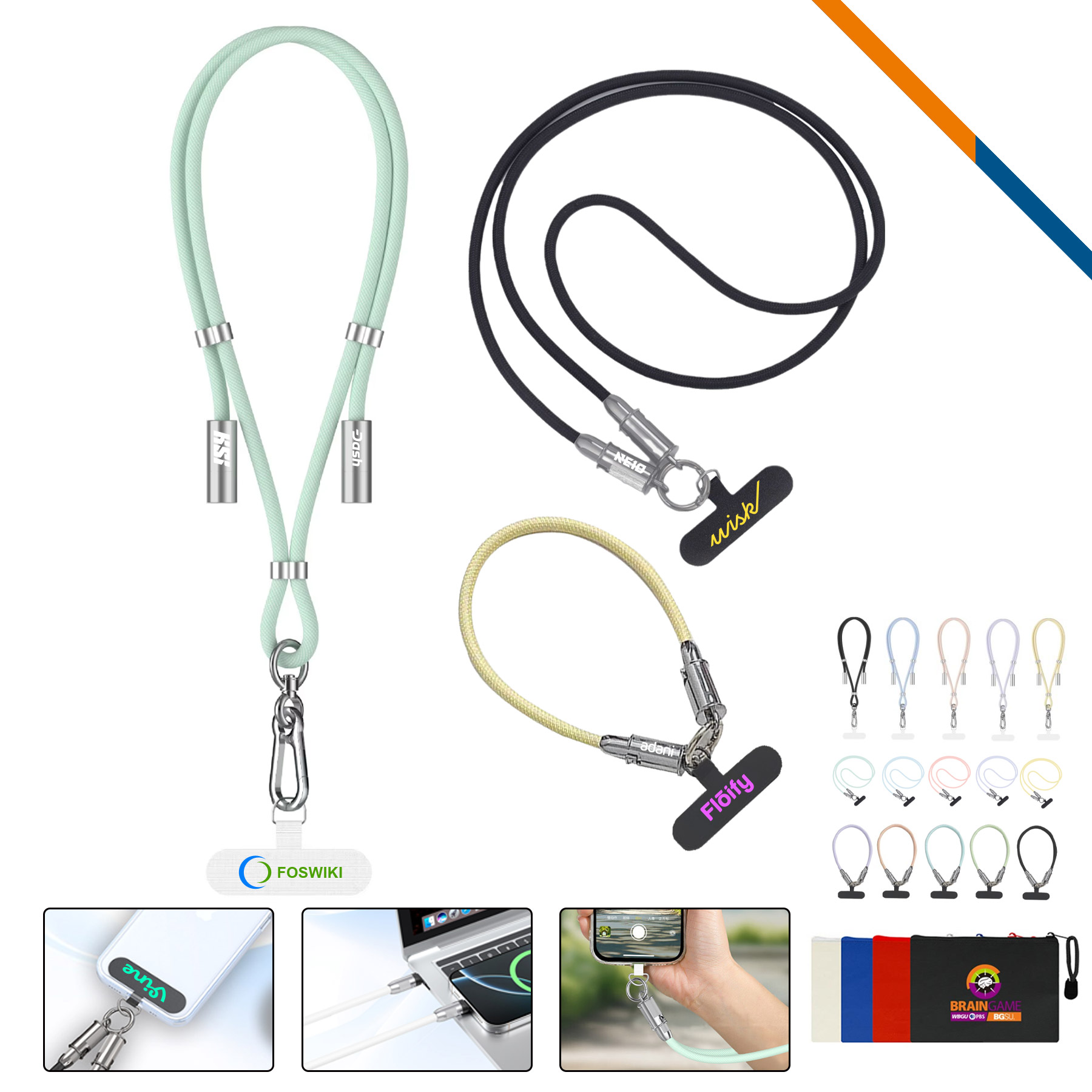 Zap Phone Tether Lanyard Fast Charging Cable 19