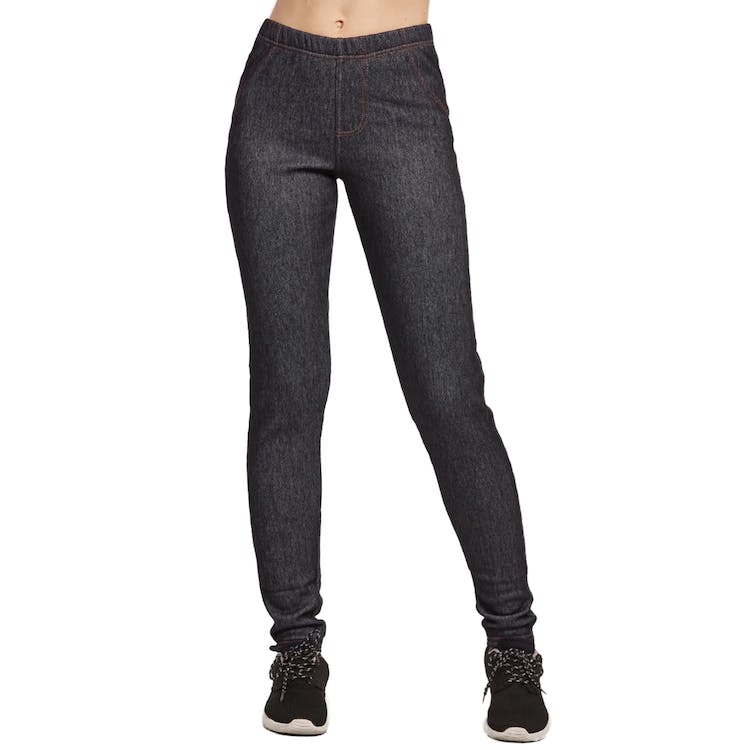 Women's Polar Fleece Jeggings - Medium Black 2