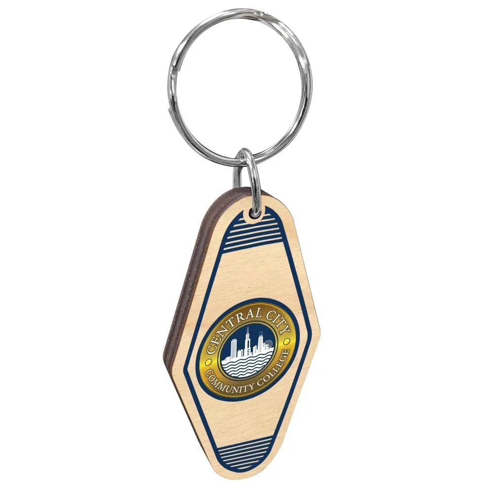 Vintage Birch Motel Keychain Hotel Key Tag 3