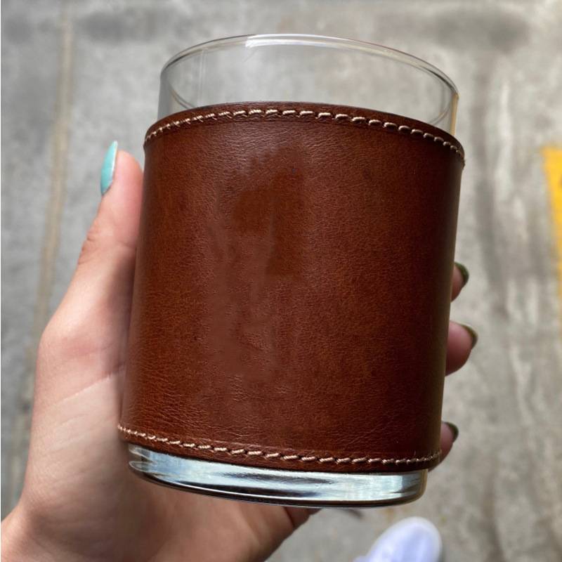 Vintage PU Leather Ironing Glass Sleeve 2