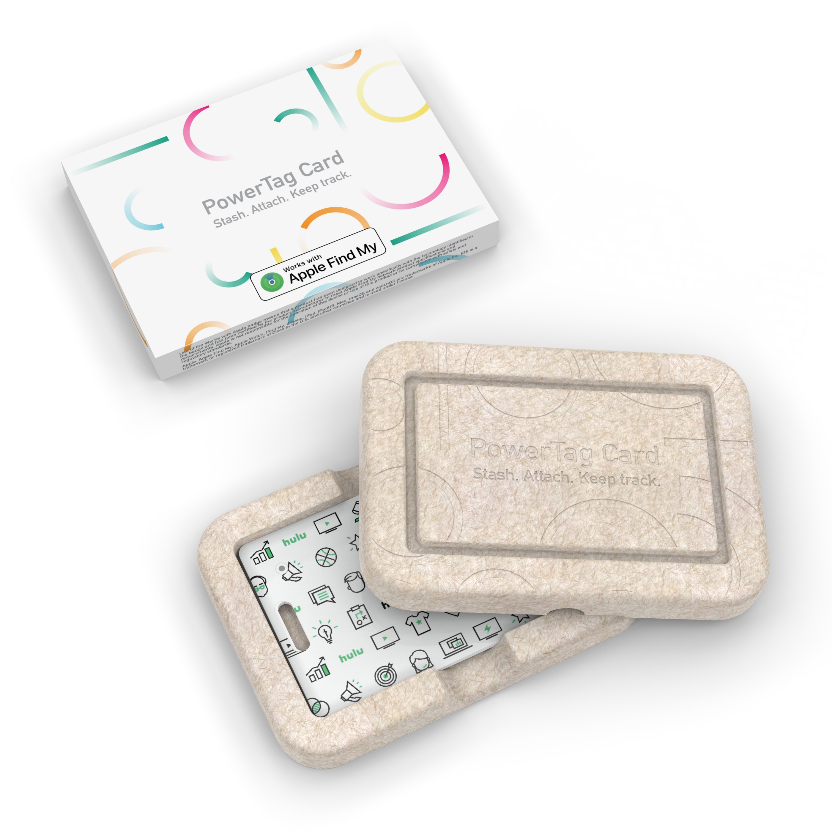 PowerTag Card: Ultra Thin Bluetooth Tracker with Apple Find My and Google's Find Hub 2