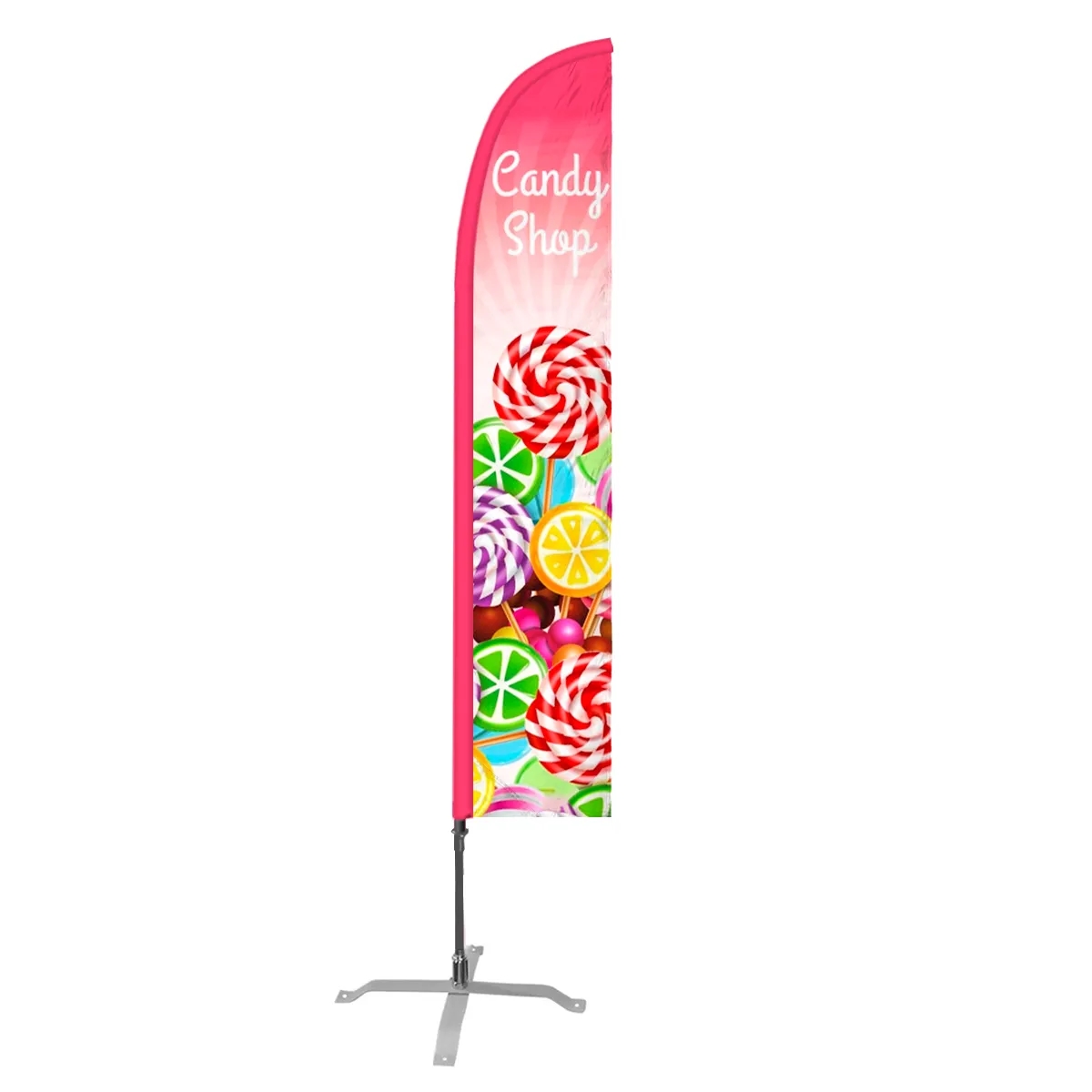 Custom Digital Printed Swooper Flags 9.5' x 2' 1