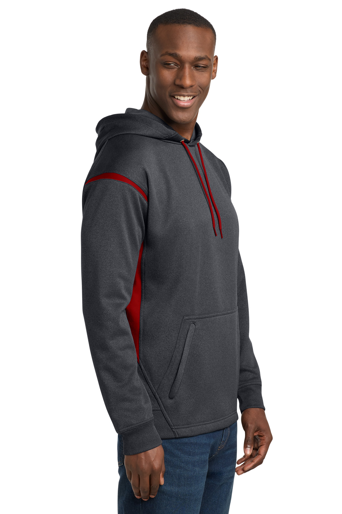 Sport-Tek Tech Fleece Colorblock Hooded Sweatshirt. F246 34