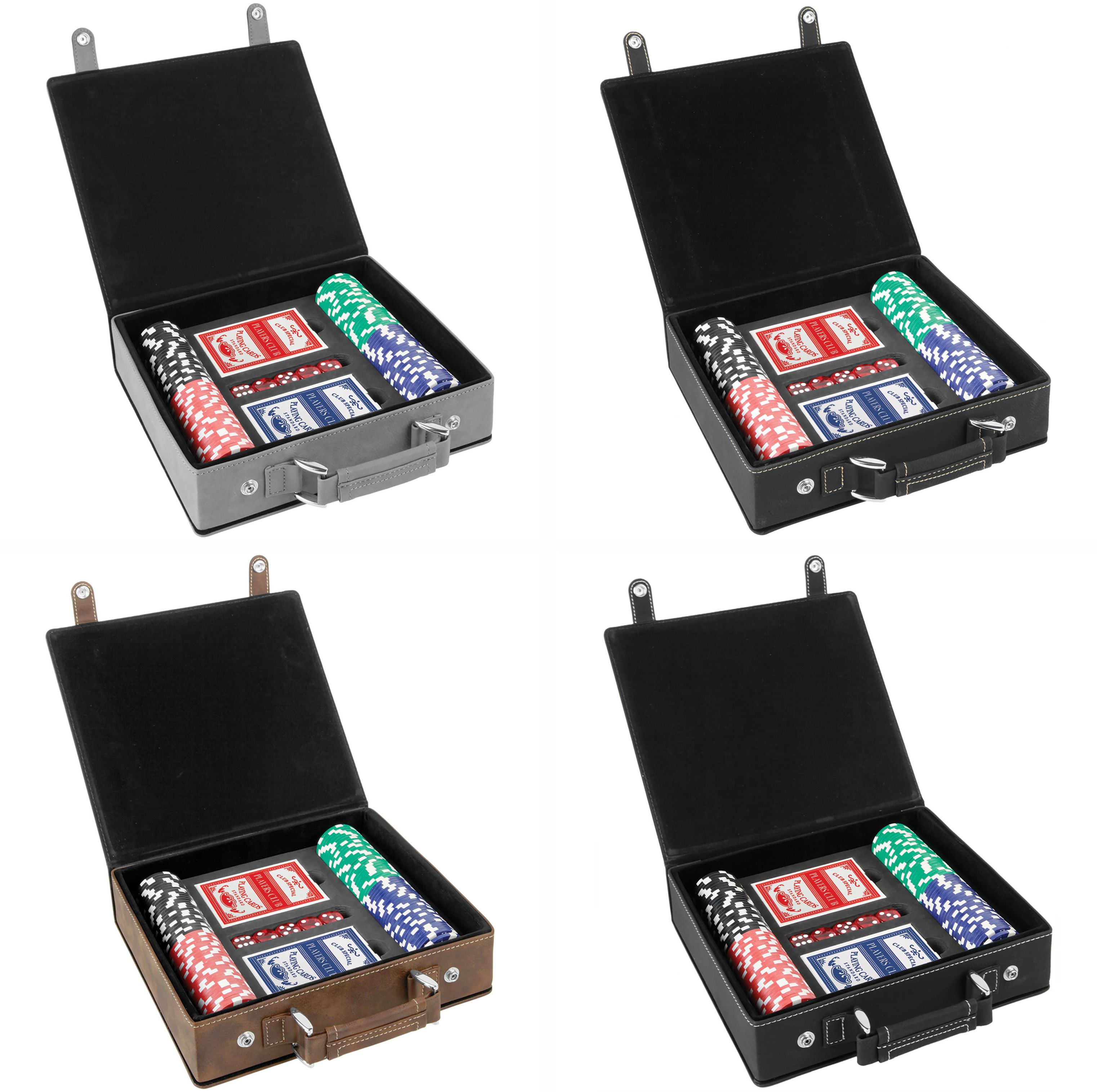 Leatherette 100 Chip Poker Set