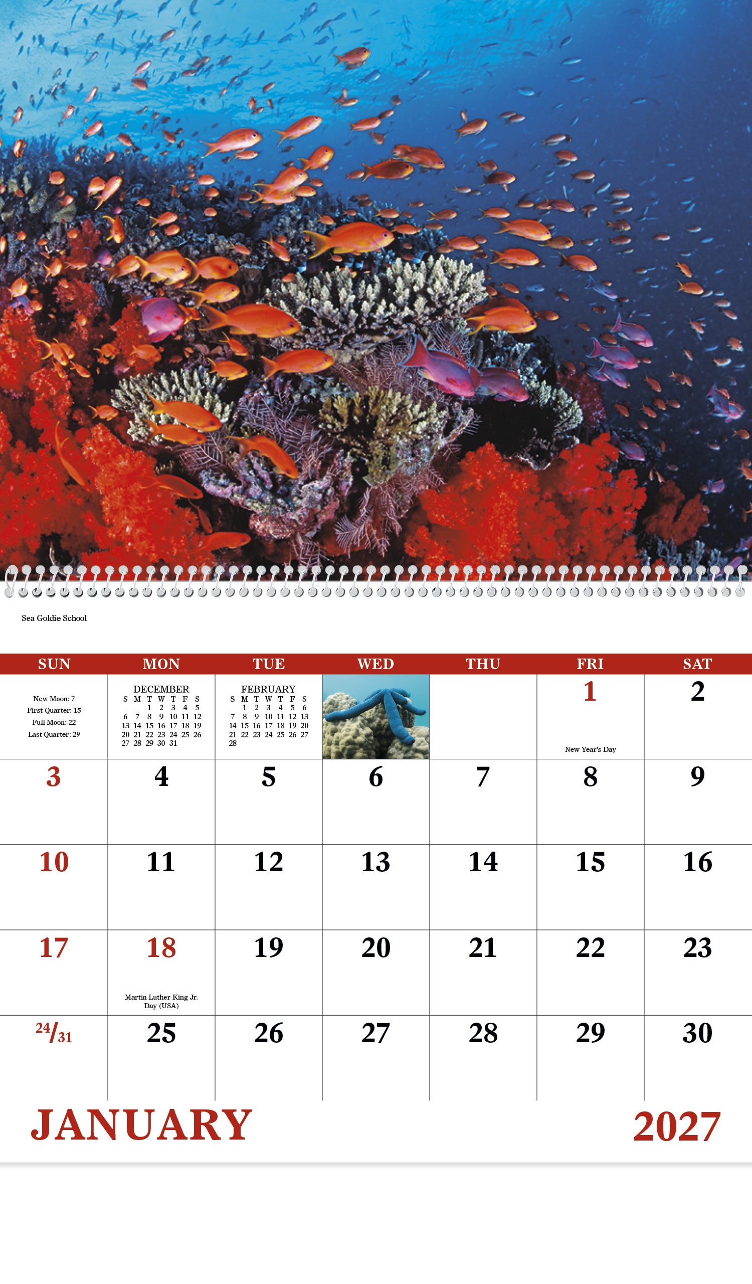 Good Value™ Ocean Glory - Spiral Calendar 21