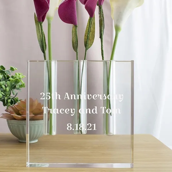 Triple Play Square Crystal Bud Vase 2