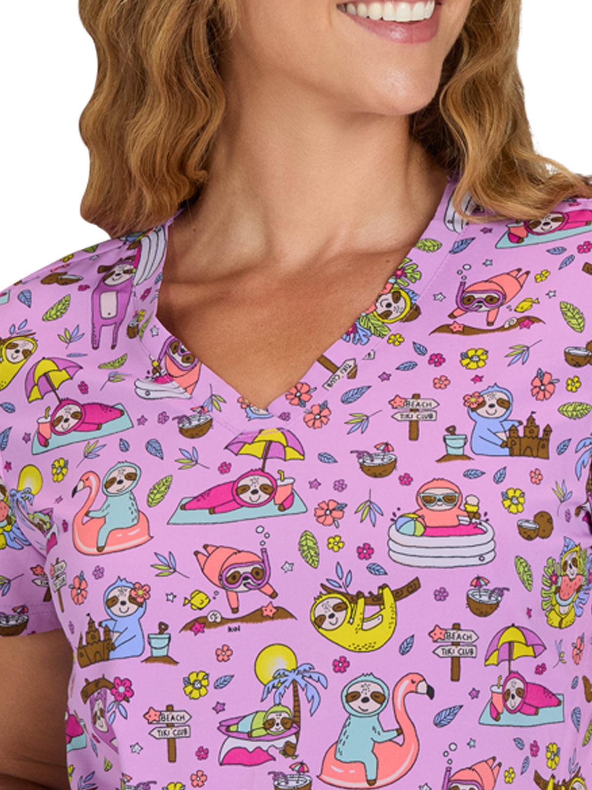 koi - Basics - Women's Two-Pocket Athletic-Inspired, Breathable Mesh Leslie Top 2