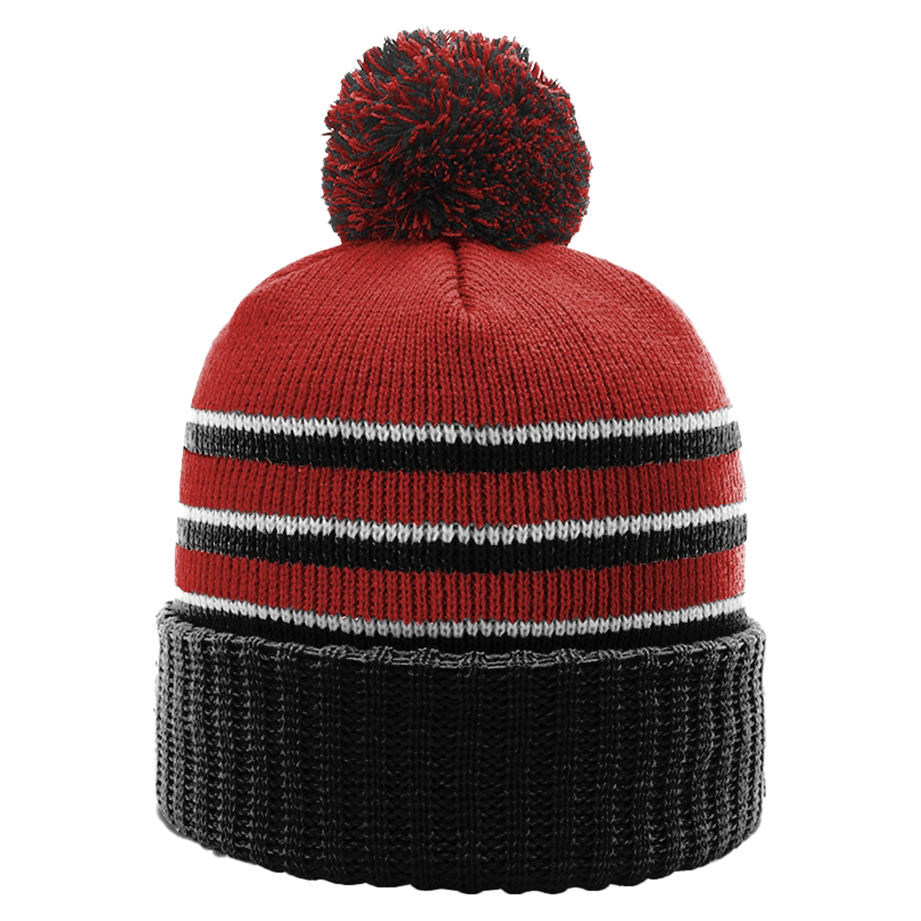 Richardson 134 Striped Cuffed Beanie with Pom 4