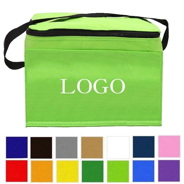 Portable 6 Can Pack Insulated Non Woven Cooler Bag 11