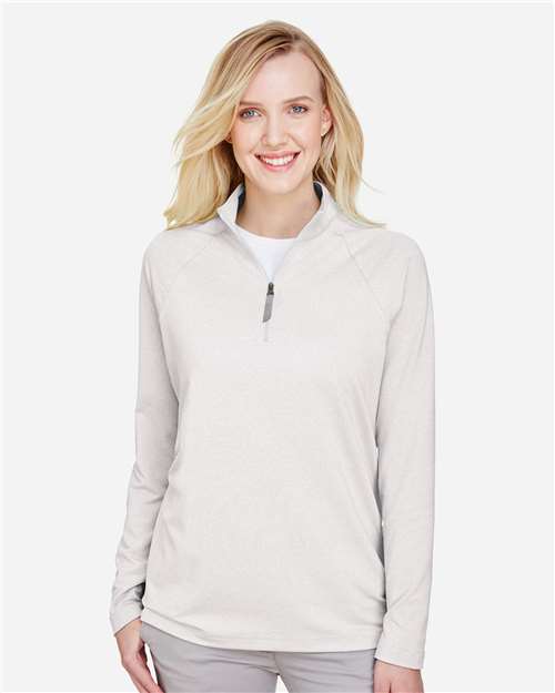 Women's CrownLux Performance® Clubhouse Micro-Stripe Quarter-Zip Pullover - DG480W 17