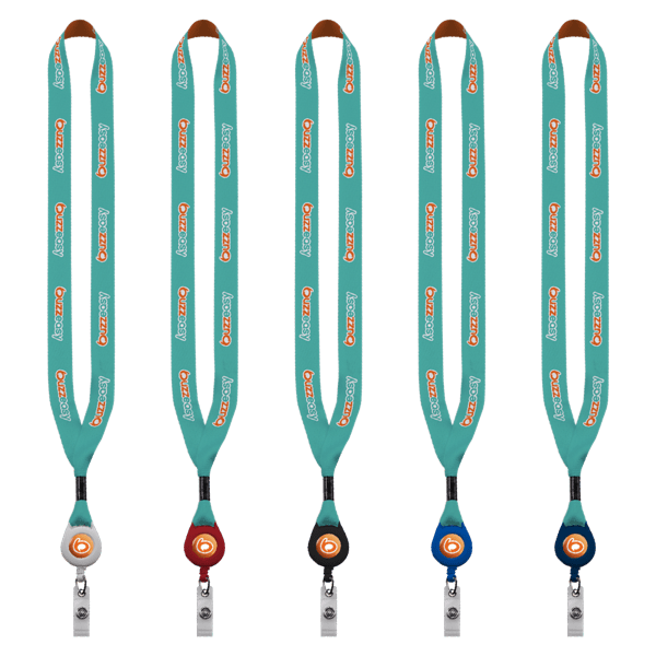 3/4" Dye-Sublimated Lanyard with Metal Crimp & Retractable Badge Reel 2