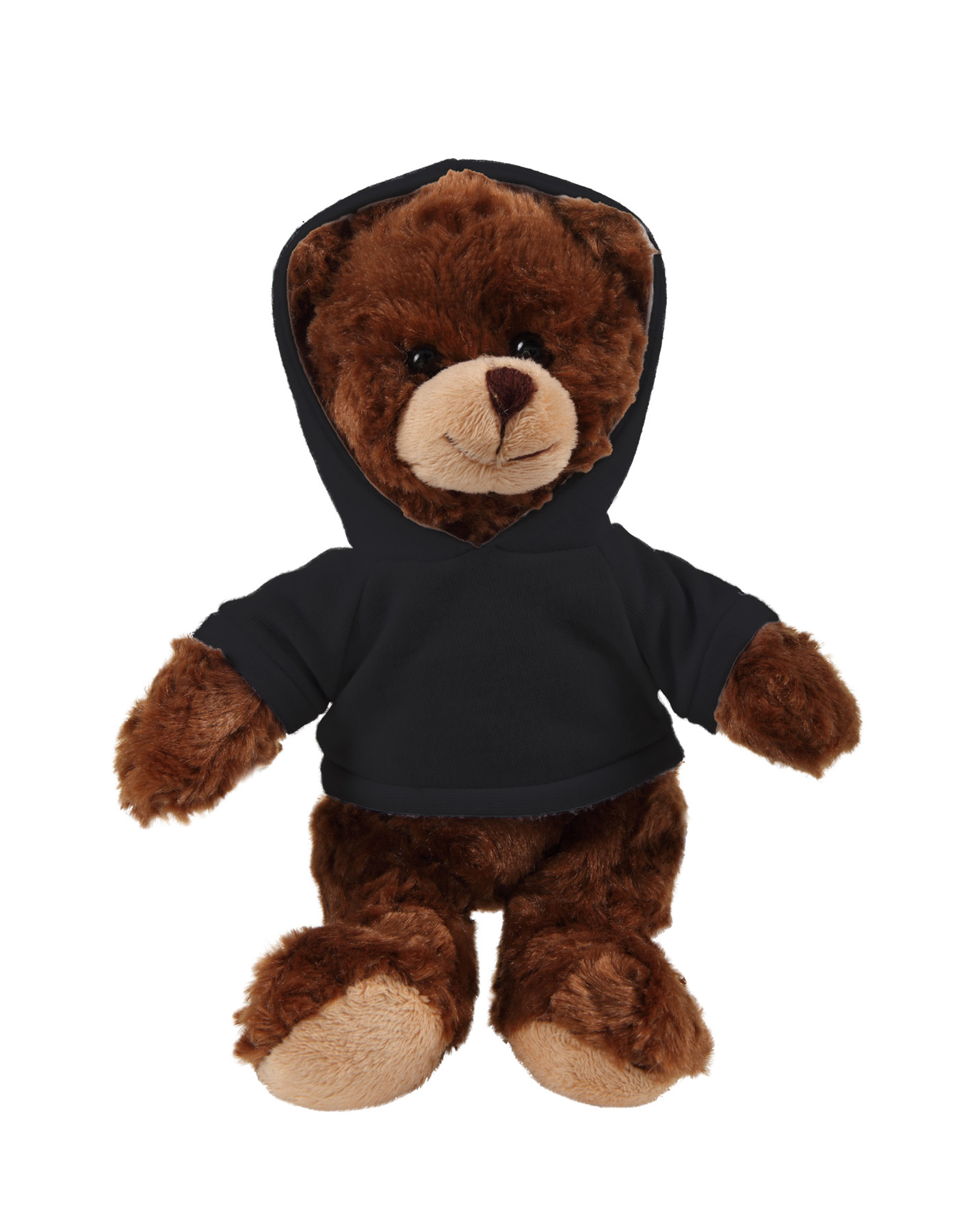 soft plush  Chocolate Curly Sitting Bear with hoodie 19