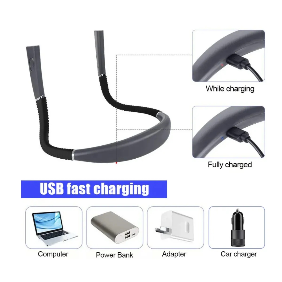 Rechargeable LED Neck Reading Light 8