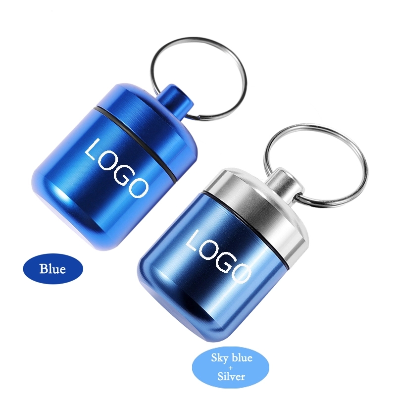 Mini Pill Fob Portable Sealed Aluminum Keychain 5