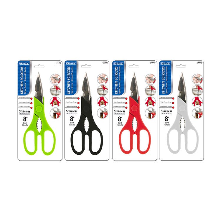 8" Kitchen Scissors - Stainless Steel Assorted 1