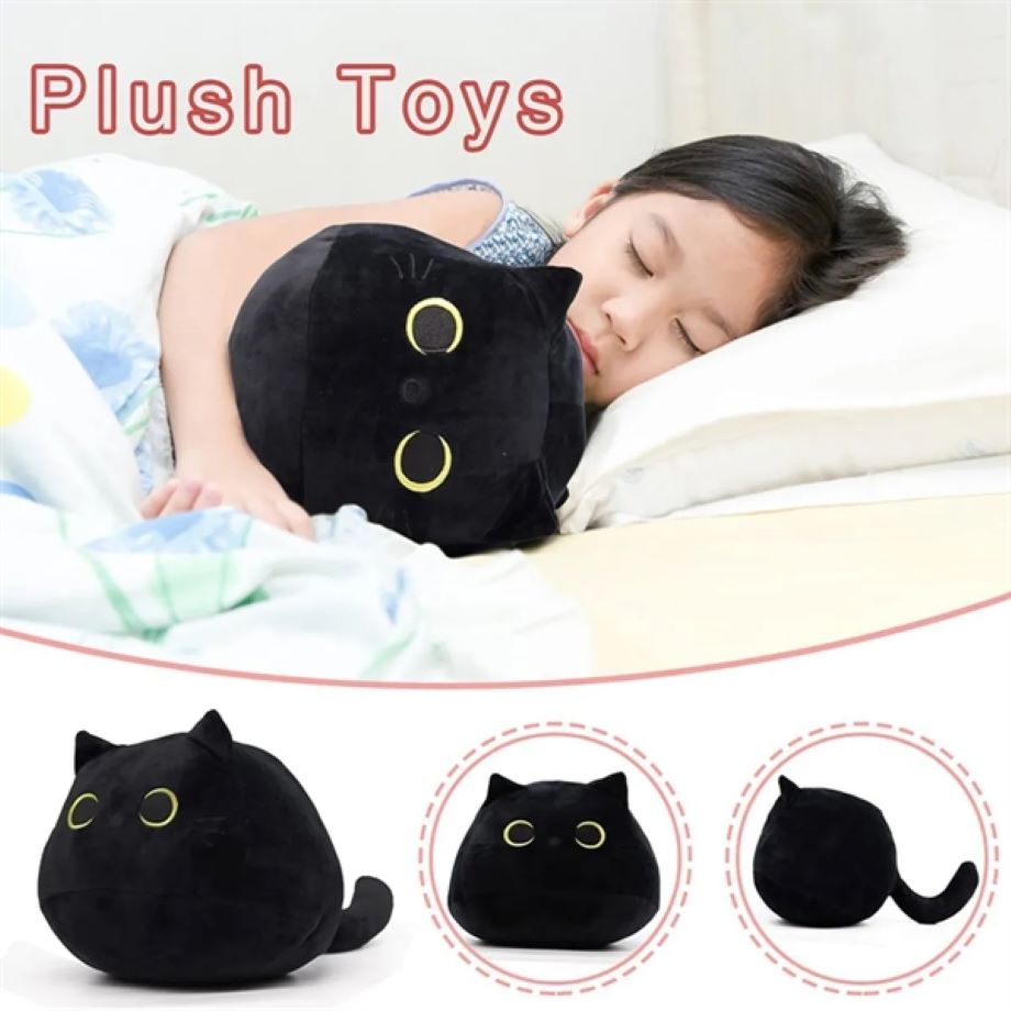 Soft Black Cat Plush Toy 2