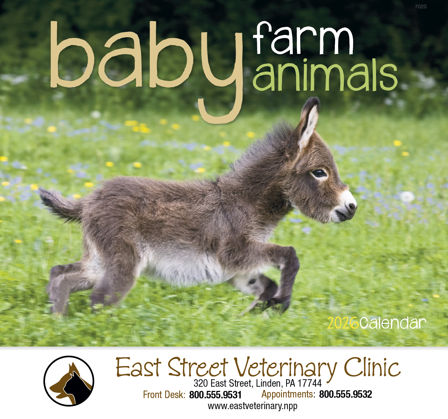 Good Value™ Baby Farm Animals - Stapled Calendar 33