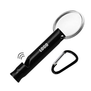 Compact Aluminum Alloy Whistle With Carabiner Attachment 9