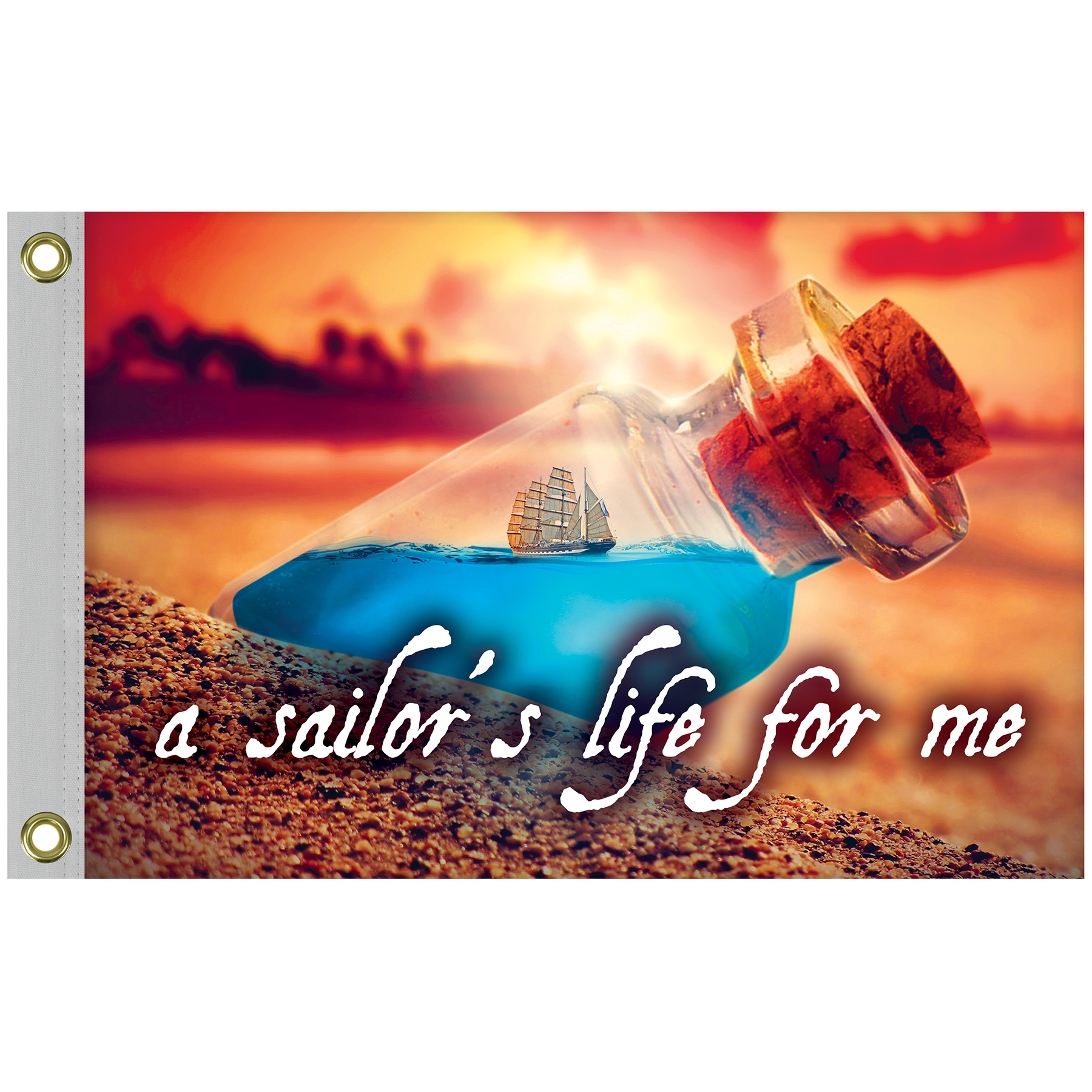 Single Reverse Knitted Polyester Rectangle Boat Flag (16"x24") 5